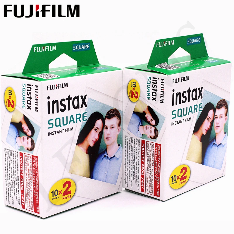 Fujifilm Instax 2 коробки 20 Лист площадь белый край пленки фотобумага для Instax квадратный SQ10 Гибридный поделиться SP-3 SQ Камера