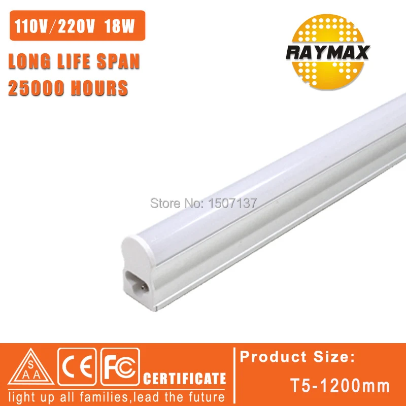 

6PCS/LOT LED LAMP 1.2M/1200MM EDISON CHIPS SMD2835 18W LAMPADA LED T5 TUBE LIGHT AC85-265V NIGHT LIGHT 2YEARS WARRANTY LED TUBE