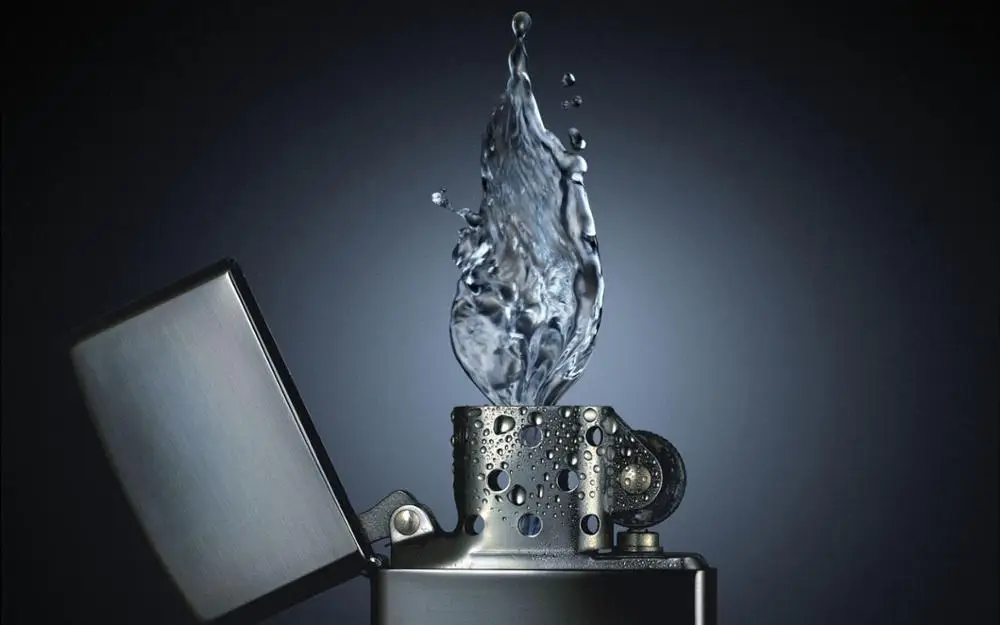 water zippo 4 Sizes Silk Fabric Canvas Poster Print Wall Art Print Poster Picture 