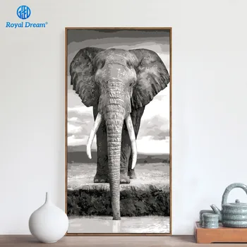 

Frameless Elephant Animals DIY Painting By Number Kits Paint On Canvas Acrylic Coloring Painting By Numbers For Home Wall Decor