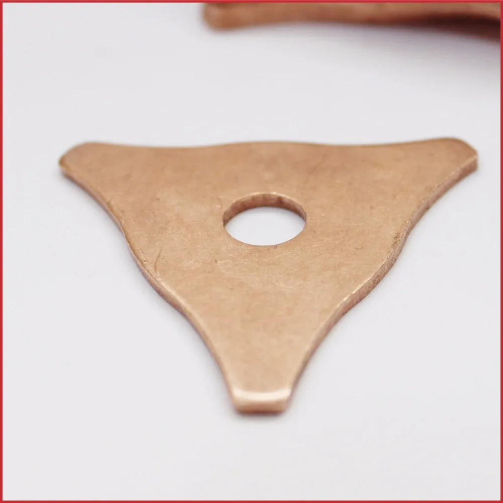 3-angled washers triangle plates copper plated tri hook washers autobody car body work spot welding studs dent removal system 3-angled washers triangle plates copper plated tri hook washers autobody car body work spot welding studs dent removal system