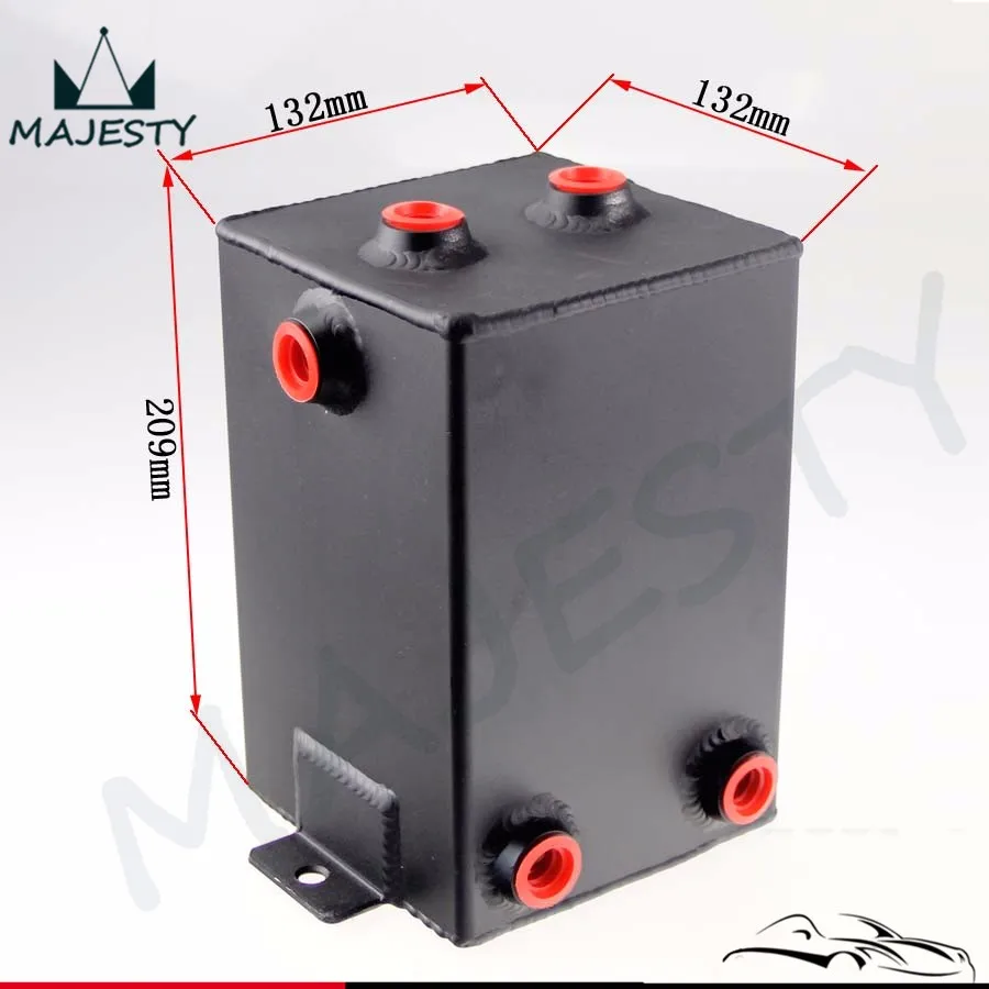 3 литра топлива взрыв шлифовальный расширительного бака 3L Универсальный алюминиевый успокоительным системы масляный бак+ установки/Adapter Kit черный