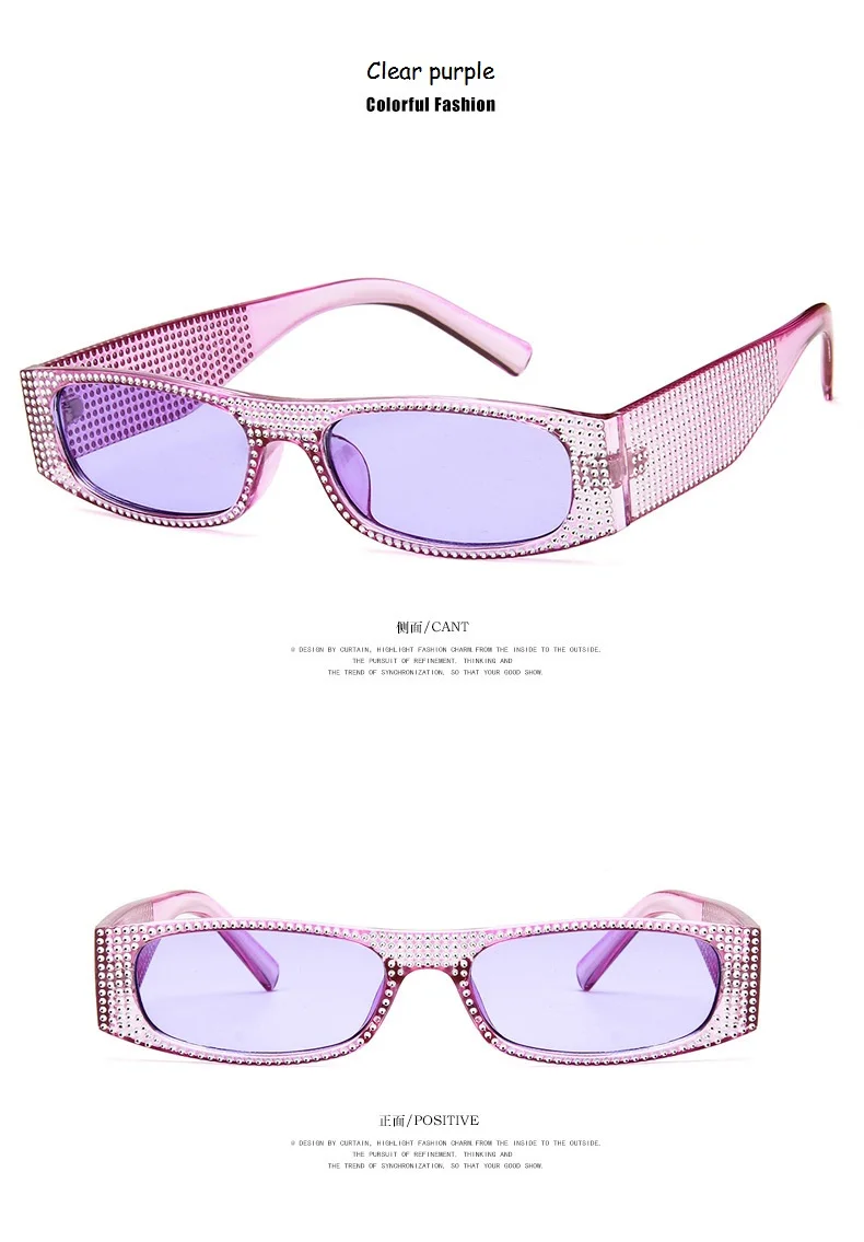 Квадратные Солнцезащитные очки с бриллиантами, женские брендовые солнцезащитные очки маленького размера с кристаллами, женские солнцезащитные очки, новые градиентные очки, зеркальные Оттенки UV400
