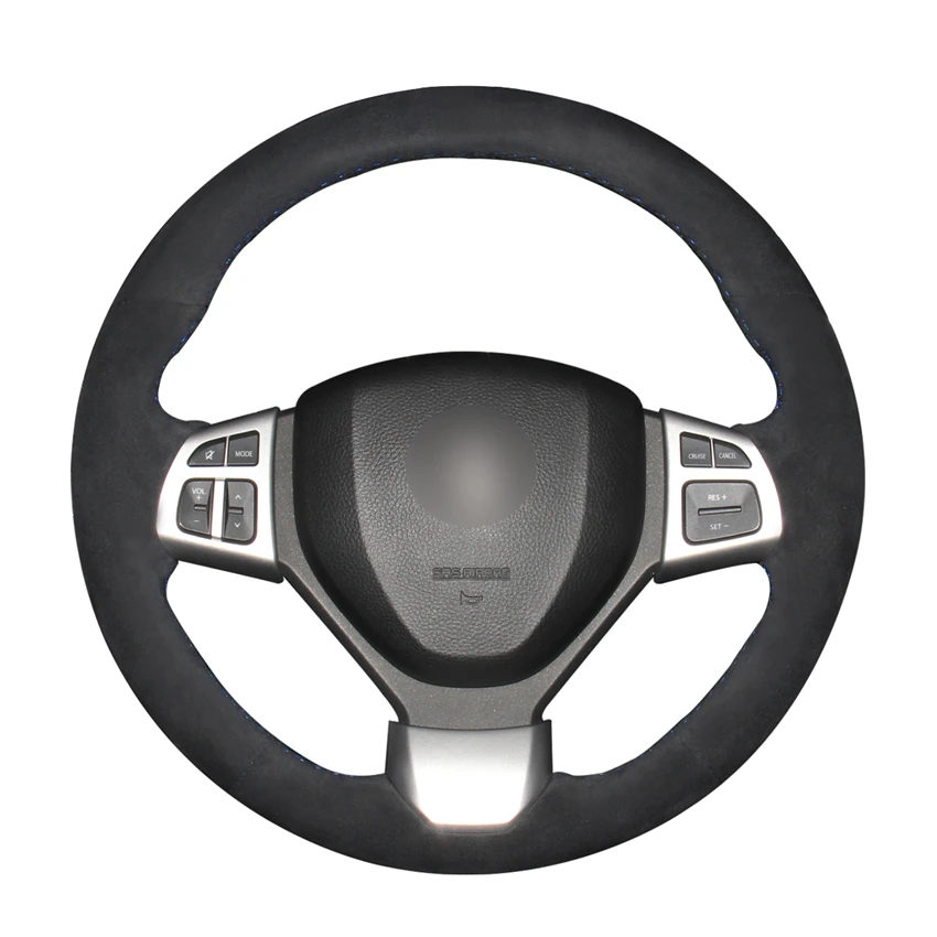 

Hand-stitched DIY Black Suede Car Steering Wheel Cover for Suzuki Swift Sport 2012 2013 2014 2015-2017 Vitara S 2016-2018 2019