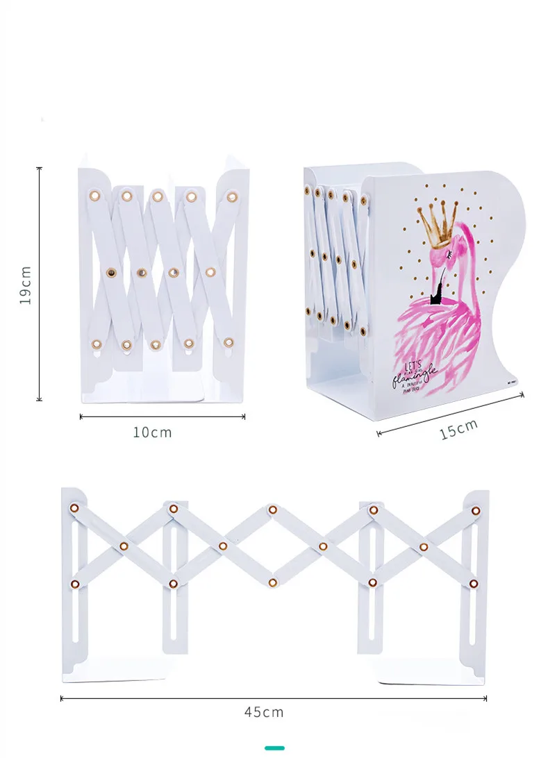 Модный Kawaii металлический Расширенный книжный журнал книжные концы Настольный Органайзер держатель для книжных полок для детей школьные офисные канцелярские принадлежности