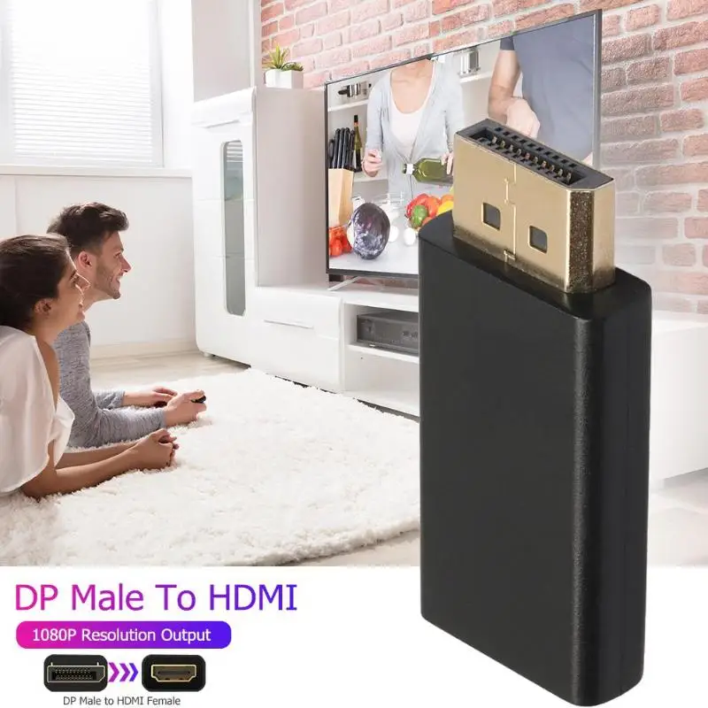 Адаптер для кабеля DP Male HDMI Female конвертер 1080P со встроенным чипом преобразования