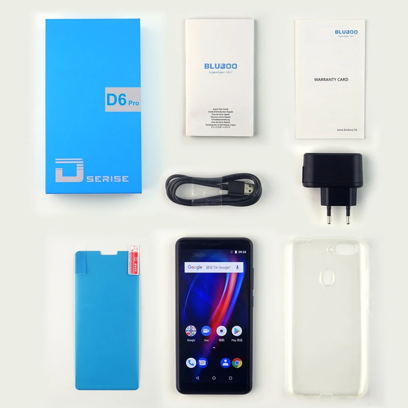 Bluboo D6 Pro Мобильный телефон Android 8 1 5 inch 2 GB 16 18:9 8MP двойной Камера MT6739 4 ядра Face ID