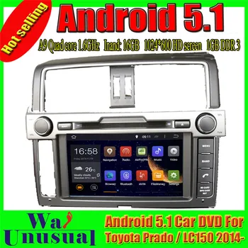 

WANUSUAL 8" 4G RAM Octa Core 32G Android 6.0 GPS Navigation for Toyota Prado LC150 2014 2015 2016 2017 with BT WIFI 3G 1024*600