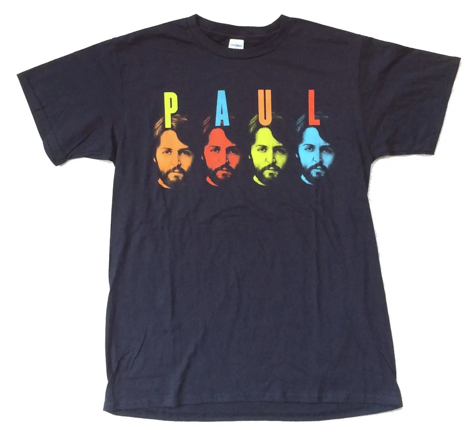 

Paul McCartney Pop Tone Four Faces Navy Blue T Shirt New Official