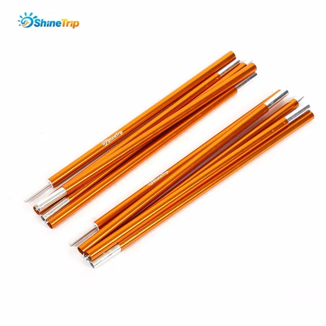 16mm*2m 2 Pcs/lot Tent Rods Outdoor Camping Tent Poles Aluminum Alloy Mending Support Rods Tent Accessories with Storage Bag