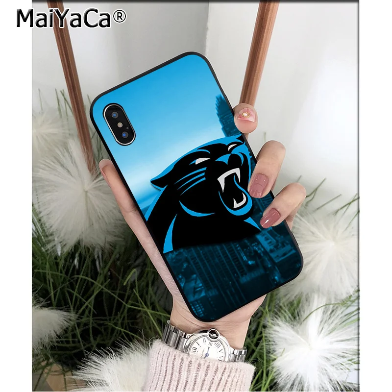 MaiYaCa Carolina Panthers TPU Soft Silicone Phone Case for iPhone X XS MAX 6 6S 7 7plus 8 8Plus 5 5S XR - Цвет: A13