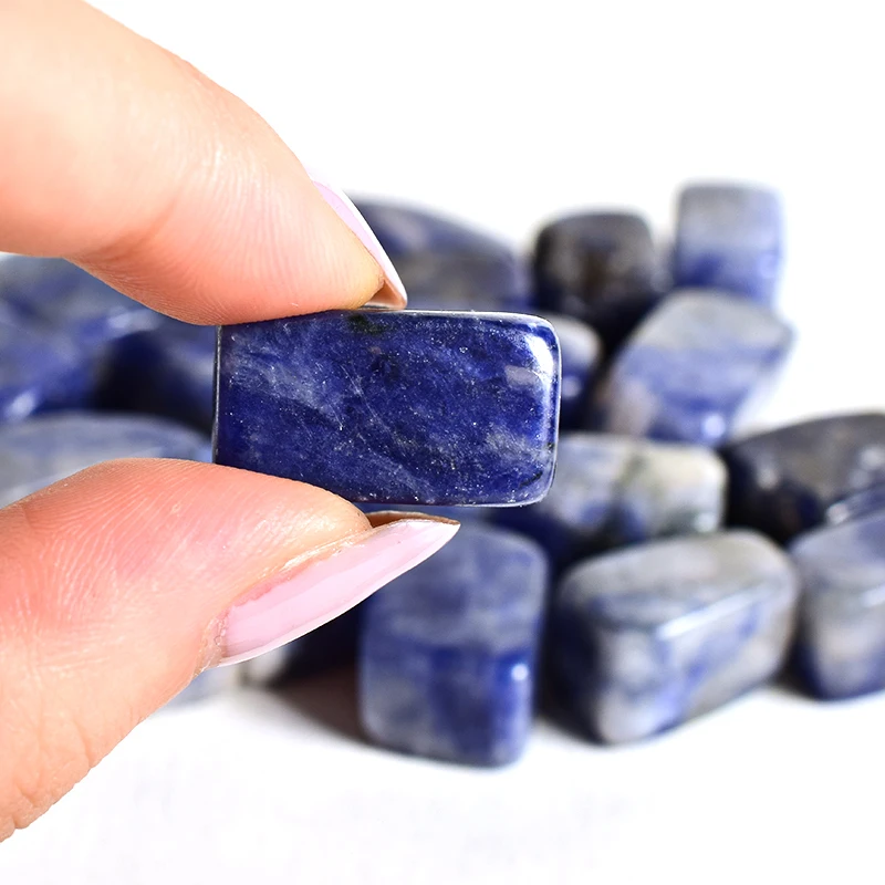 

1pc Sodalite Clear crystal tumbled stone Gemstone chip stone natural point Beads Chakra Healing Reiki Minerals