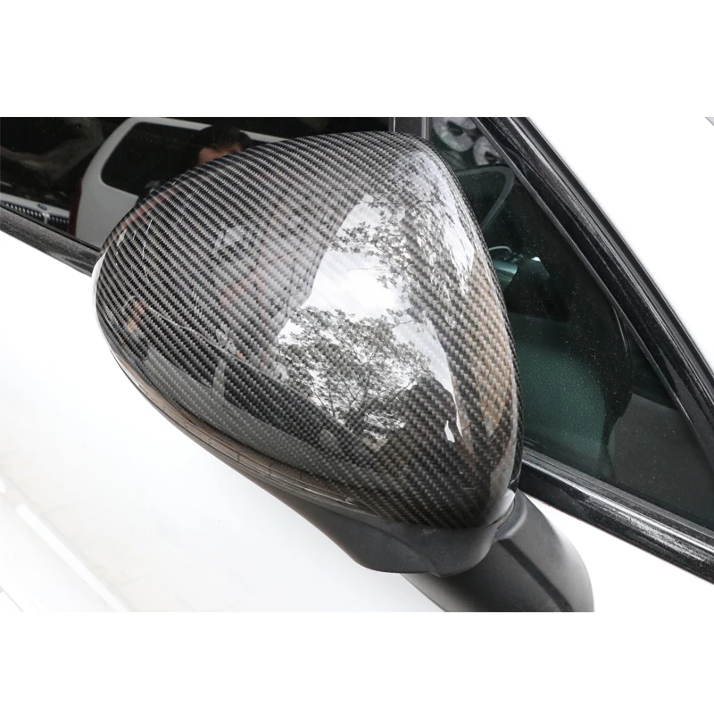

For Cayenne 2015 2016 2017 Carbon fiber Side Wing Mirror Cover CF Add on Style Rear View Mirror Cover For Porsche Cayenne 15-17