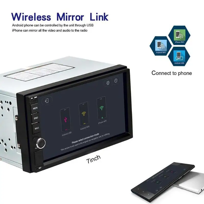 Clearance Universal 2Din Car Radio 7" HD Autoradio Android 6.0 2G+16G Multimedia Player WiFi GPS Audio Car Stereo MP5 Bluetooth USB FM 10