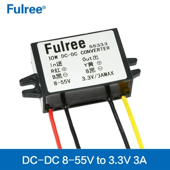 

DC-DC 12V 24V 36V 48V convert to 3.3V 3A10W step down module car Power Supply DC-DC converter