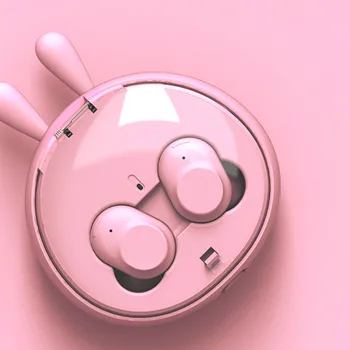 

Cute Devil TWS Bluetooth Earphones 5.0 True Wireless Earphones Earphone Charging Case Mini Cufflinks Waterproof Earphones