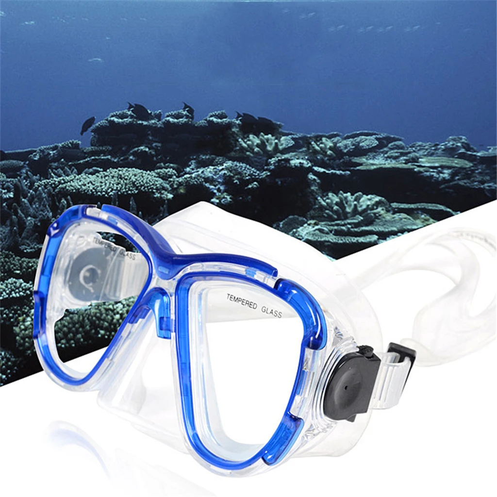 Underwater Soft Tempered Glass Anti-Fog Mask For Scuba Diving Snorkeling Freediving Swimming Diving Surfing Water Sports