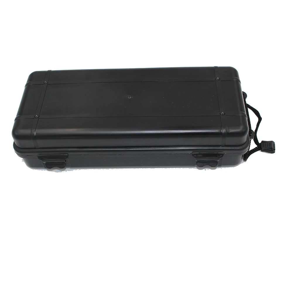 

Universal Waterproof Anti Fall Black Plastic Storage Box For Flashlight Light Torch Lamp Battery Charger Case Holder 27*10*7