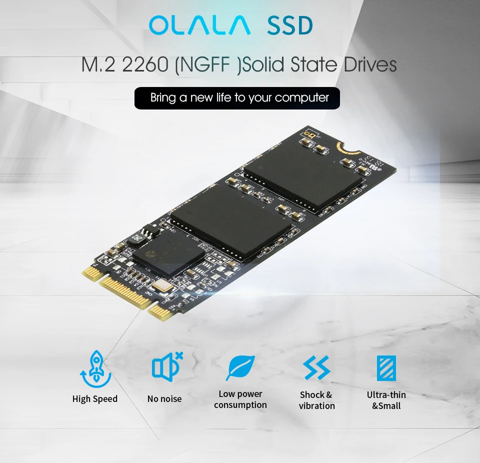 OLALA M.2 SSD 120 ГБ 240 480 22*60 мм Внутренний твердотельный накопитель SATA III 6 Гбит/с для ПК