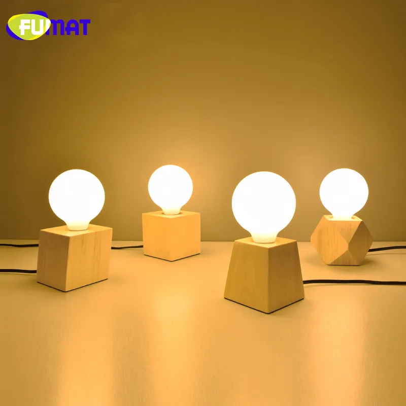 

FUMAT Mini Table Lamp Small Night Light Nordic Simple Modern Solid Wood Bedroom Table Lamps