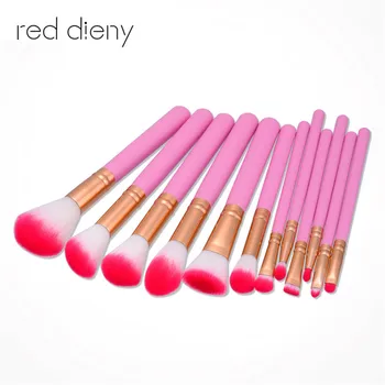 

12PCS Pro Makeup Brush Kit Set With Pink Handle And Soft Hair Use for Foundation Power Blusher Eyeshadow dreamlike Brushes