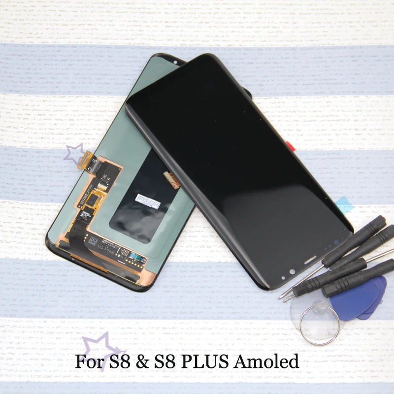 

For Samsung Galaxy S8 plus G950F G950A G955f G955u lcd display with touch screen Digitizer Screen Free Tape