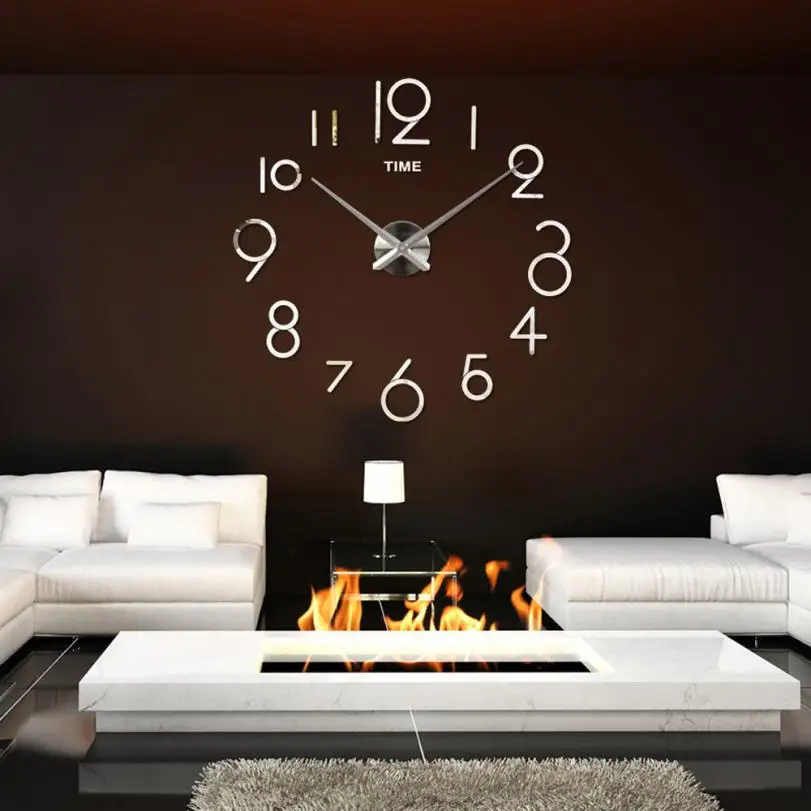 Настенные часы для гостиной DIY 3D украшение для дома зеркало большой художественный дизайн домашний офисный Декор august15