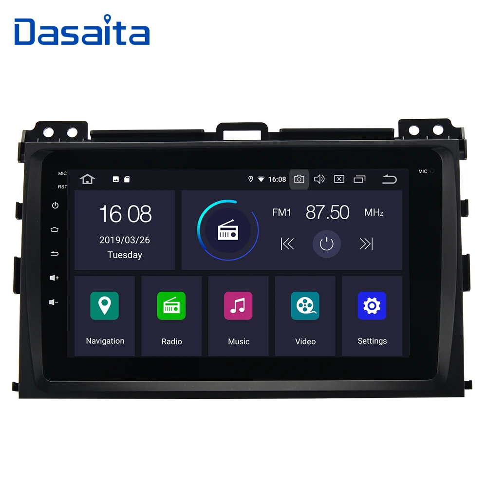 Excellent Android 9.0 Car 1 din for Toyota Old Prado 2004 2005 2006 2007 2008 2009 Stereo Car Radio Bluetooth 8" IPS Multi Touch Screen 1