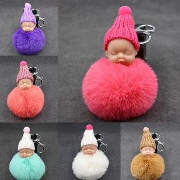

Sleeping Doll Keyring Keychain Ladies Women Car Keychains Girls Lovely Bag Pendent Best Gifts For Friends Famaily