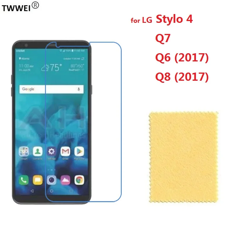 

Glossy Clear LCD Screen Protector for LG Stylo 4 Q7 Q6 Q8 Protective Film on for LG Q7 Q8 Q6 Stylo 4 Screen Protector Film Foil