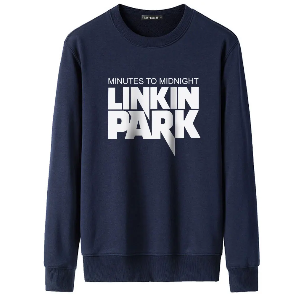 Man Fashion Linkin Park hoodies Autumn winter harajuku hoody streetwear hip-hop tracksuit Mens pullover sweatshirt Plus size 4XL - Цвет: A07-S1-Navy