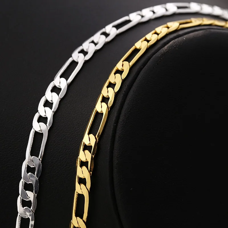 6 мм цепочка золотого цвета звено Bracklet для мужчин 8,24 дюймов хип-хоп/Рок мужское ожерелье Модные мужские панк готические ювелирные изделия