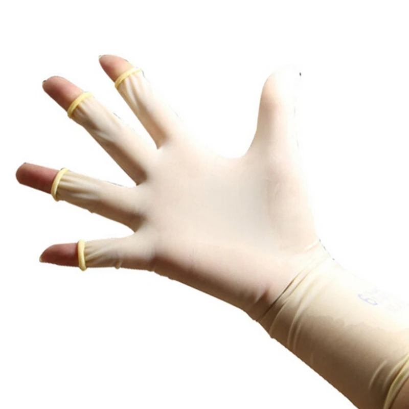 1 Pair Barber Hairdressing Latex Gloves Milky White Finger Gloves Hair 1-pair-barber-hairdressing-latex-gloves-milky-white-finger-gloves-hair