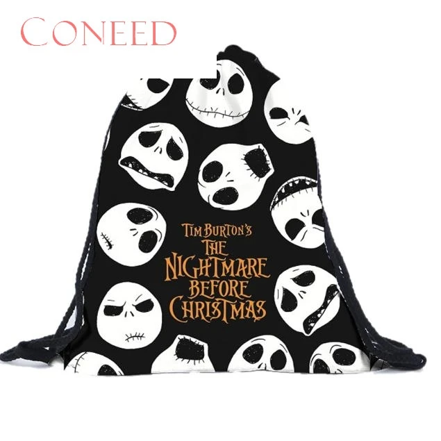 

CONEED School Bags Charming Nice Best Gift Drawstring Unisex Skull s 3D Printing bags Drawstring Jn1 Oct16