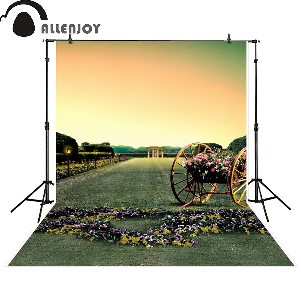Allenjoy фотографии фон свадебный цветок Закат Корзину photocall фотографическая