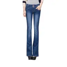 Женские расклешенные джинсы Новинка женские расклешенные брюки высокая талия широкие джинсовые брюки женские T611