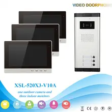 YobangSecurity Video Intercom Monitor 10-Inch Video Doorbell Camera System Intercom Entry Access System for 3 Units Apartment