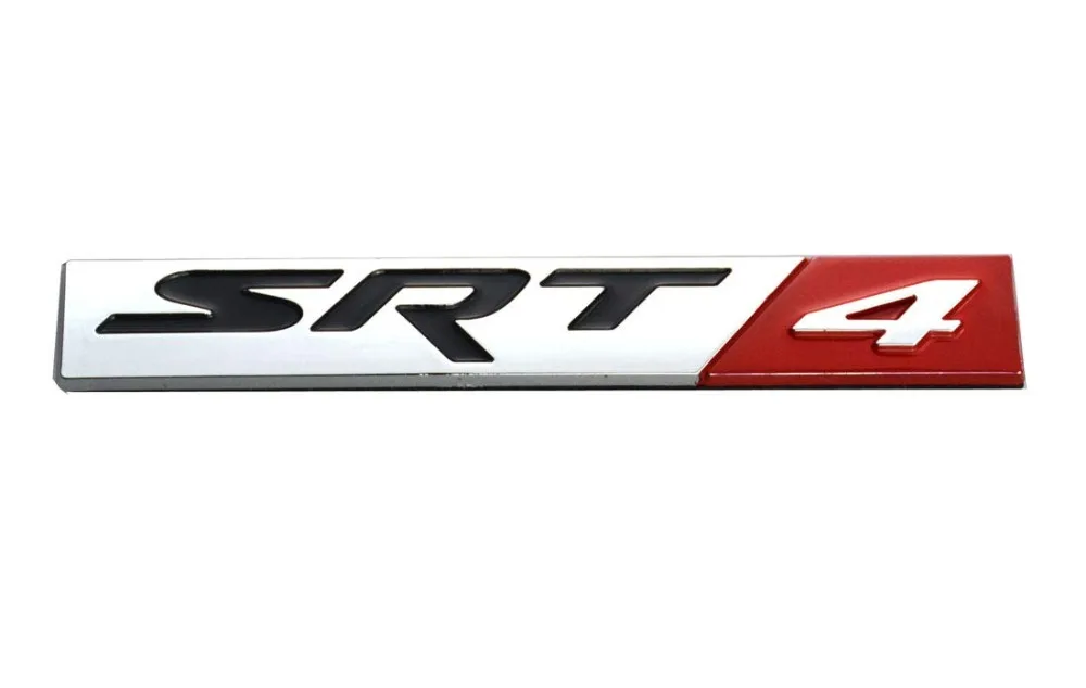 1x хром SRT4 SRT 4 эмблема наклейка Замена для Mopar Chrysler (хром красный)|Наклейки на