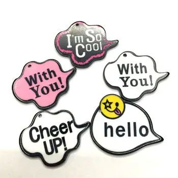 

20pcs/lot 30*25mm Acrylic Charms Colorful Pendents DIY Earrings&necklace Various styles free shipping