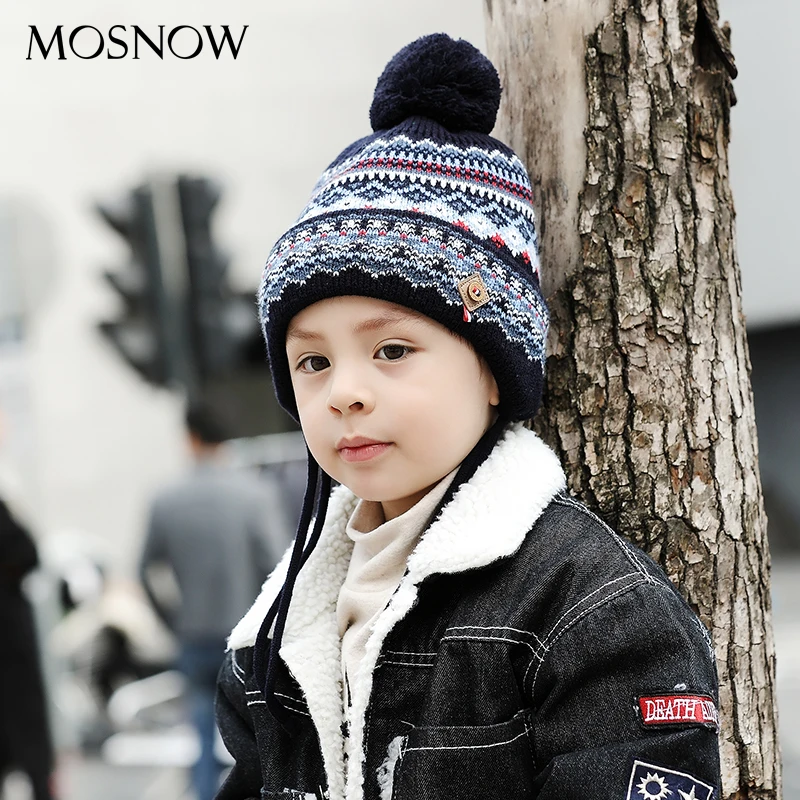 

Caps Children Boy Girl Lovely Cotton Brand New High Quality Fashion 2019 Winter Knitted Hats Skullies Beanies #MZ848