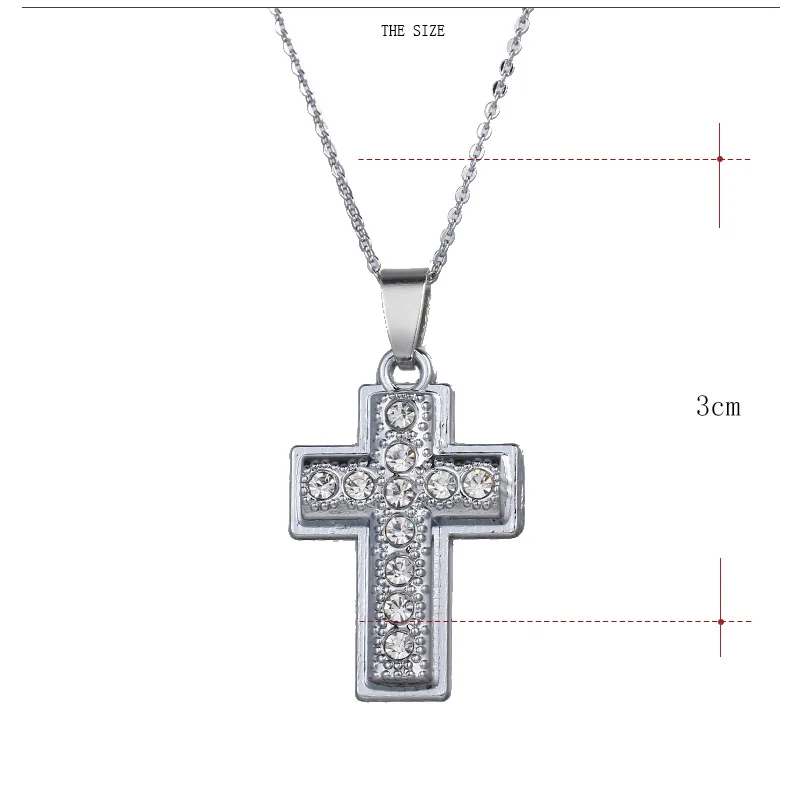 CACANA 2018 New Fashion Silver Cross Necklaces & Pendants Collares For Women Men Mujer Accessories Jewelry