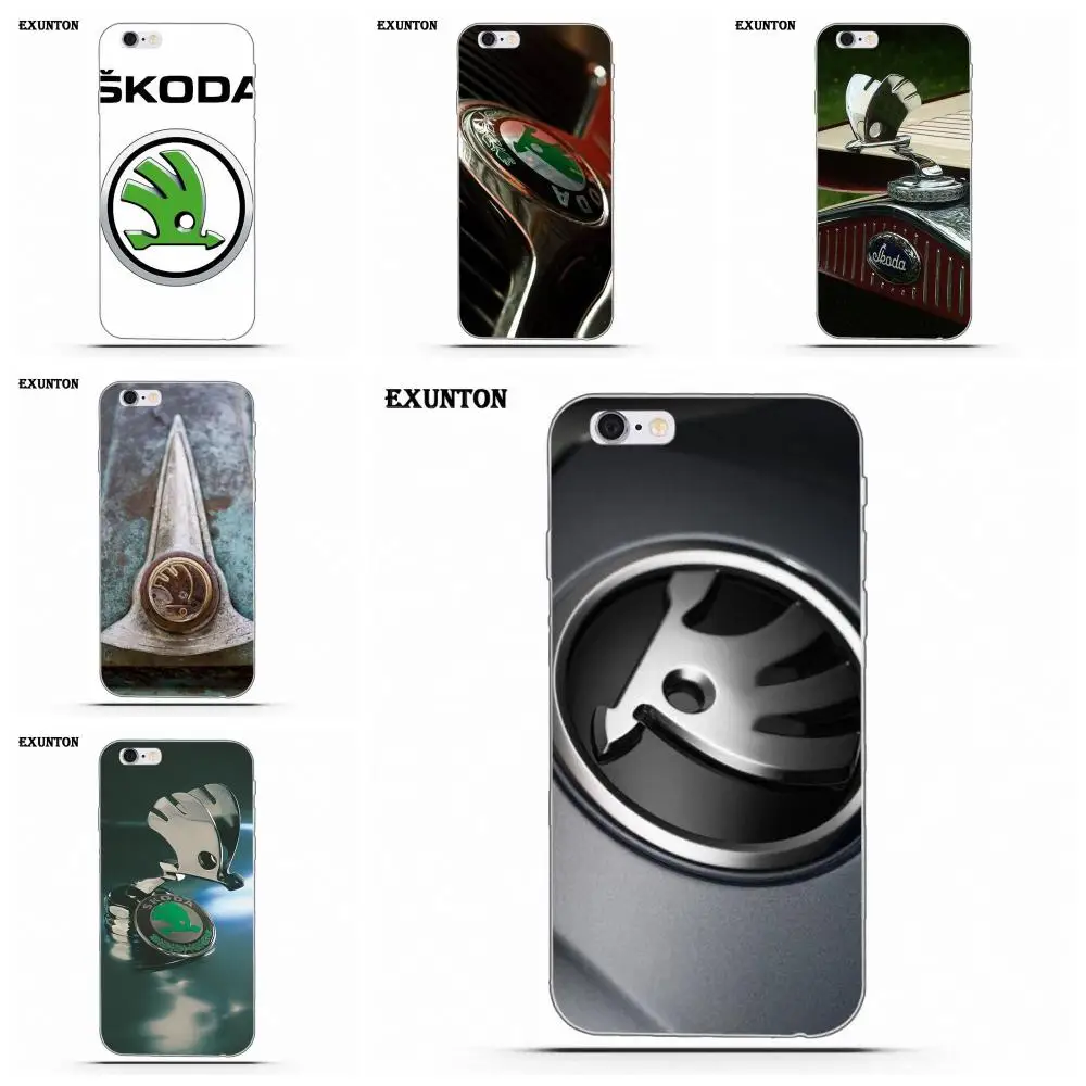 Мягкий чехол с логотипом Skoda для Apple iPhone 4 4S 5 5C SE 6 6S 7 8 Plus X для Apple iPhone 4 4S 5 5C SE 6 6S 7 8 Plus X