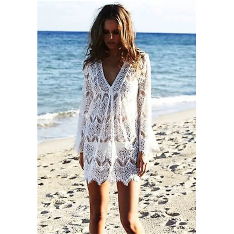 

Saida De Praia Summer Beach Wear Dress Tunic Pareos For Women 2018