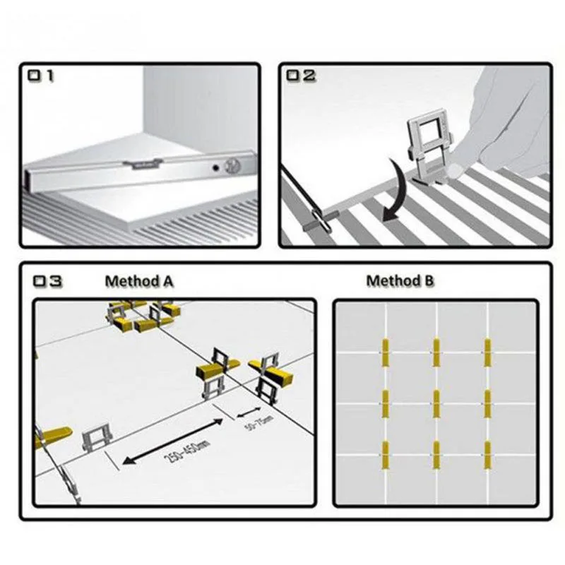 Розничная 100/мешок система выравнивания плитки 50 клипс+ 50 клинок выравниватель плитки Распорки плитка затирка для плитки Толщина от 8 до 13 мм