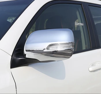 

For Toyota Land Cruiser Prado LC150 FJ150 2018 ABS Chrome External Side Door Mirror Covers Rear View Mirror Trim Frames 2pcs/set