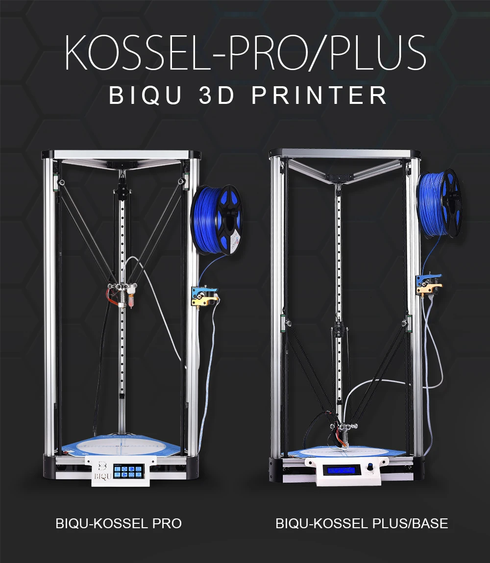 BIQU delta kossel 3d принтер Pro impresspra 3d с большим размером печати автоматический уровень электронный 3d принтер DIY с сенсорным экраном