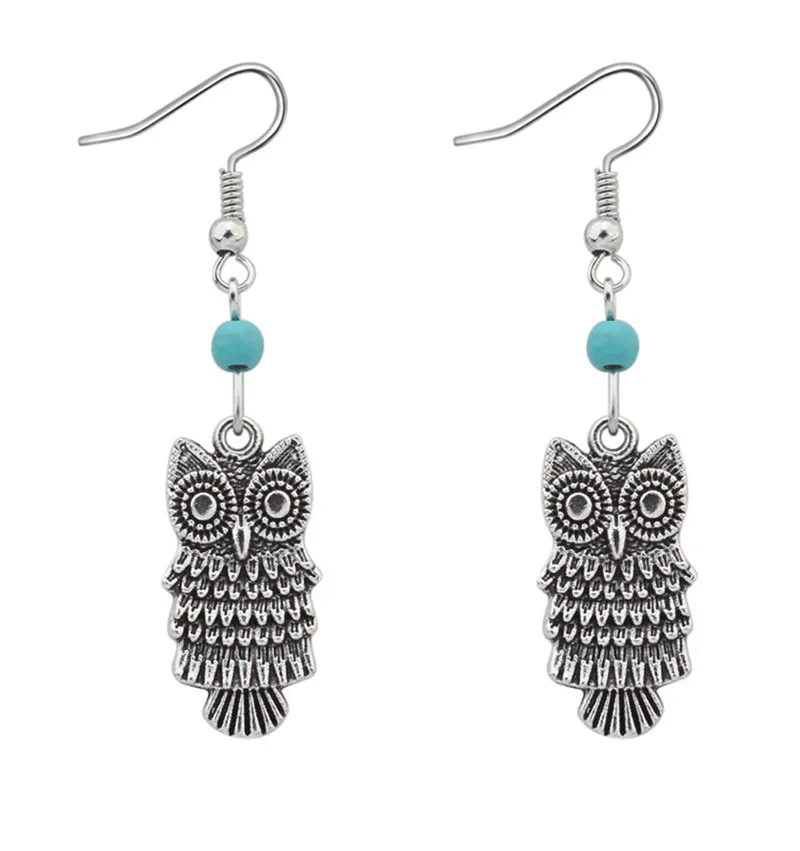 

Fashionable and lovely Owl Earrings retro alloy imitation Earrings G0682