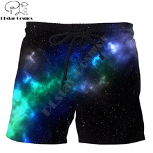 PLstar Cosmos Прямая новые летние vibes шорты Galaxy space 3D печатные мужские/женские повседневные шорты Harajuku
