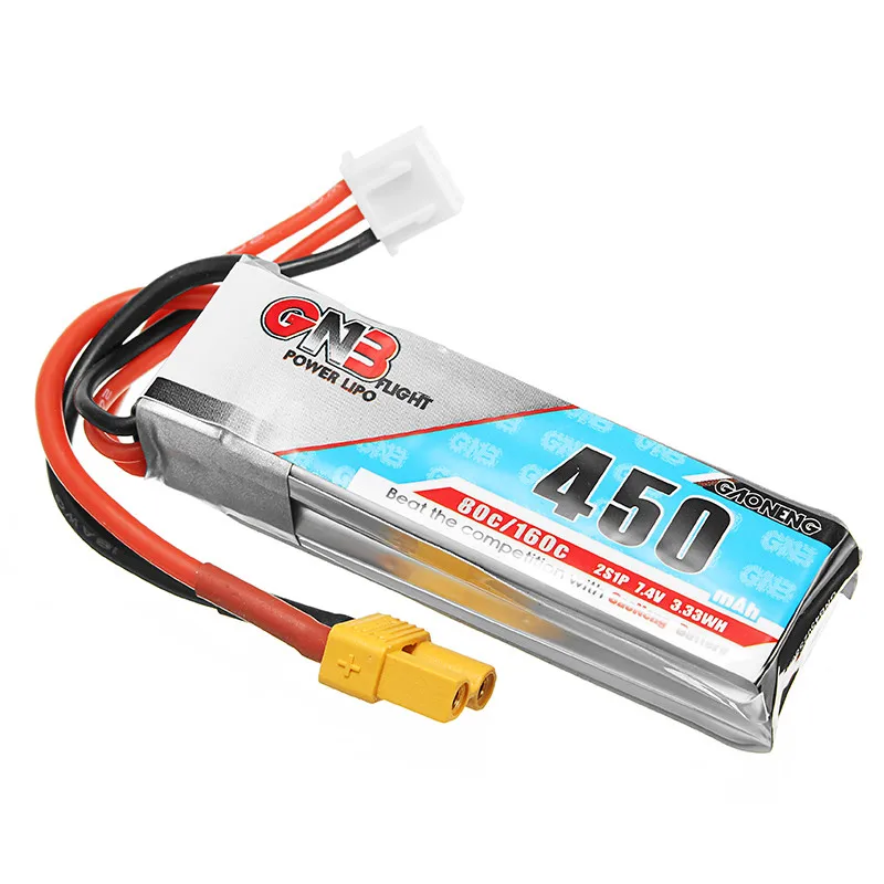 Gaoneng GNB 7,4 V 2S 11,1 V 3S 4S 14,8 V 450MAH 80C Lipo аккумулятор XT30 разъем для CineBee Cine Whoop BetaFPV Дрон RC Квадрокоптер