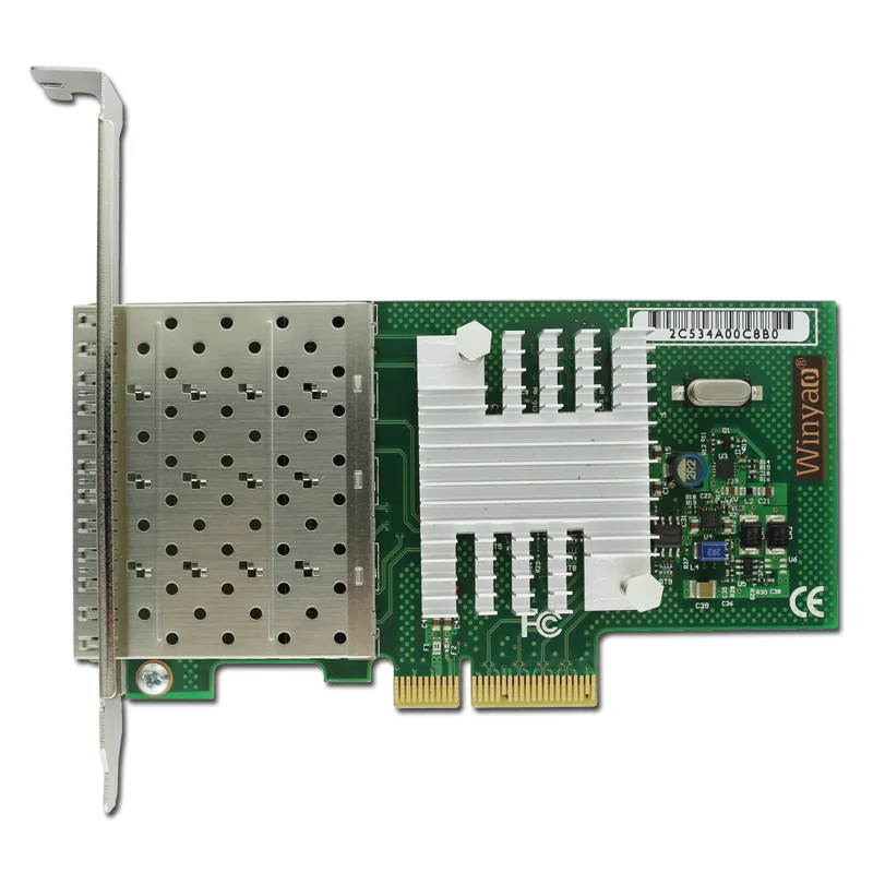 Quad Порты и разъёмы fiber Channel pci-e x4 карты Gigabit Ethernet сетевой адаптер nh82580eb